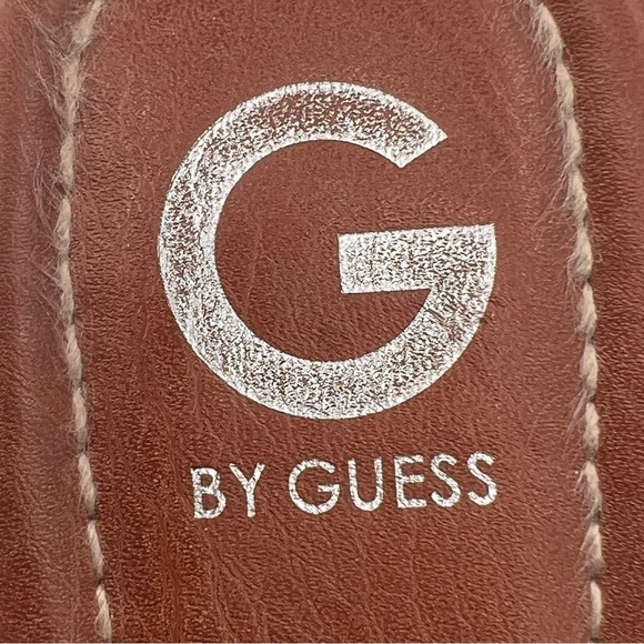 G By Guess Blue Denim T-Strap Wedge Sandals Size 8 Women’s - Picture 2 of 10